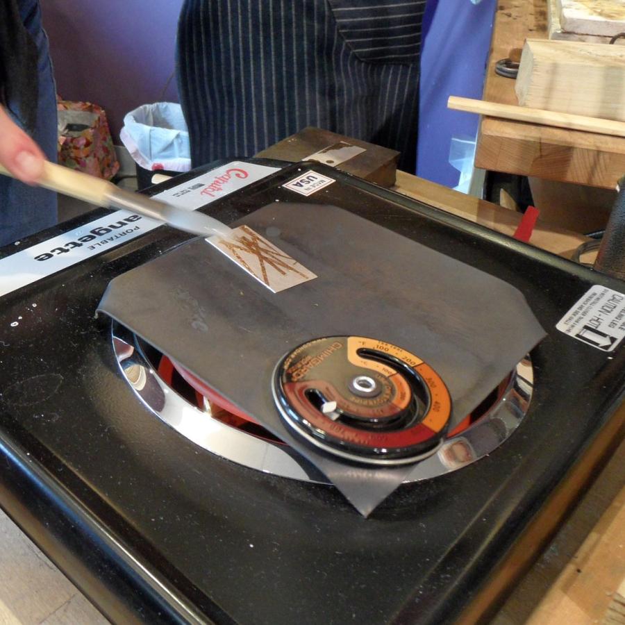 Keum Boo on the hot plate