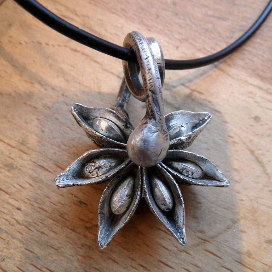Cast anise pendant by Rona Eisner