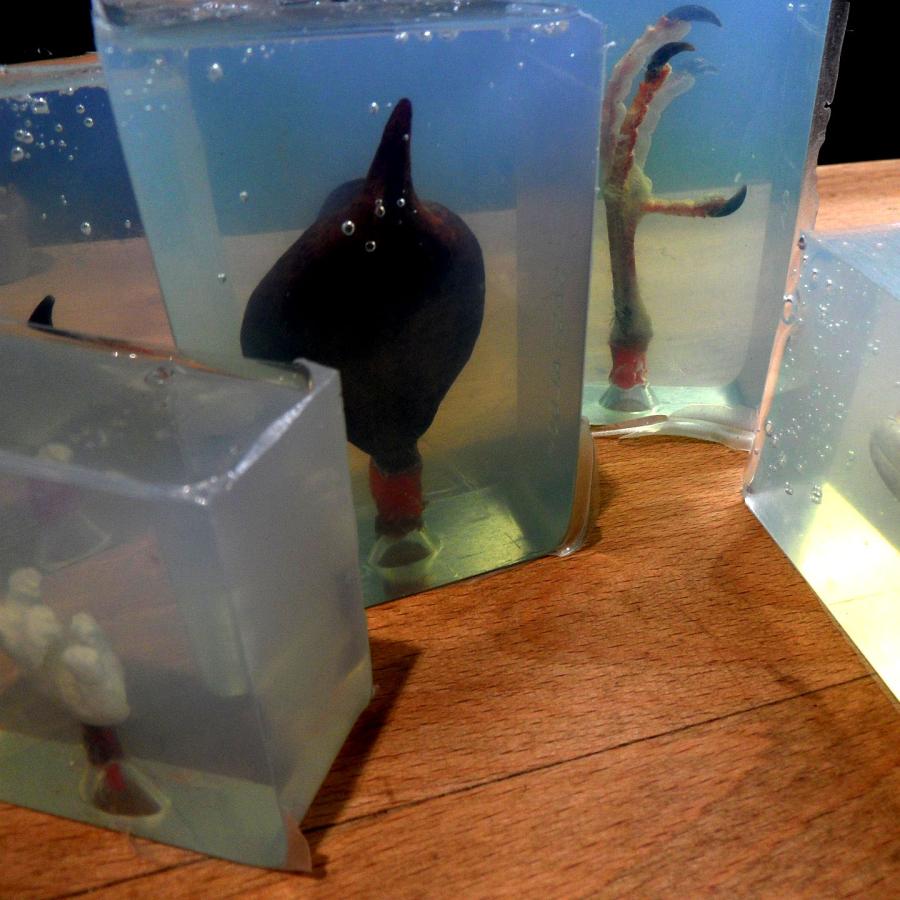 Silicone molds of organic objects