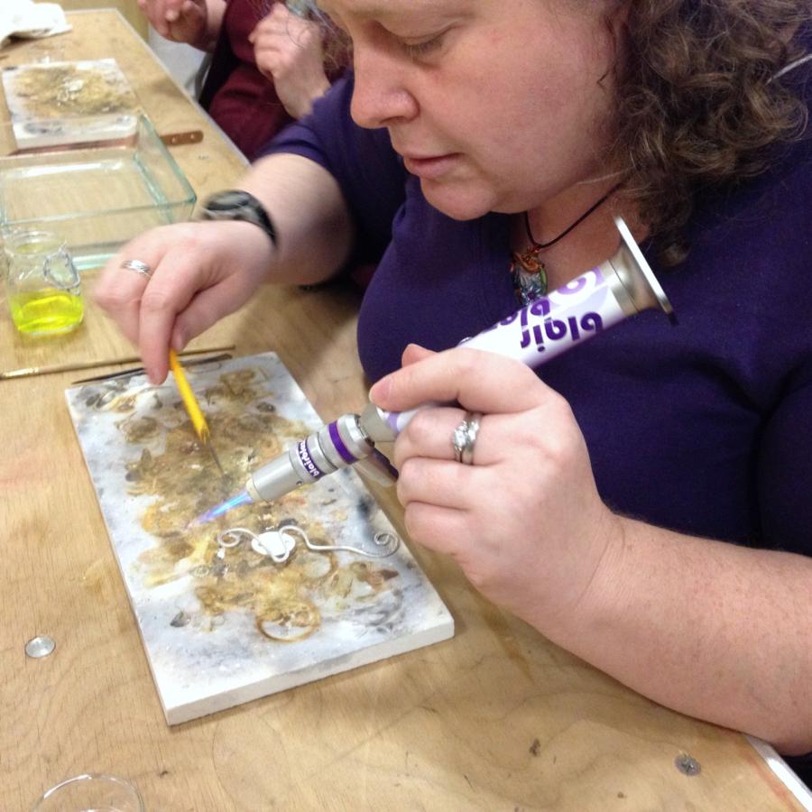 Michell using the new Blair Blaze torch