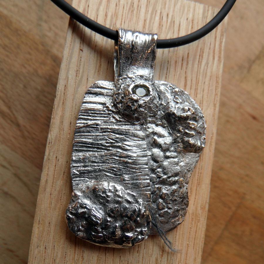 Silver clay Pendant by Judy Madden