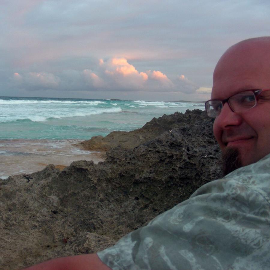 Bryan and the sunset at Exnihilo