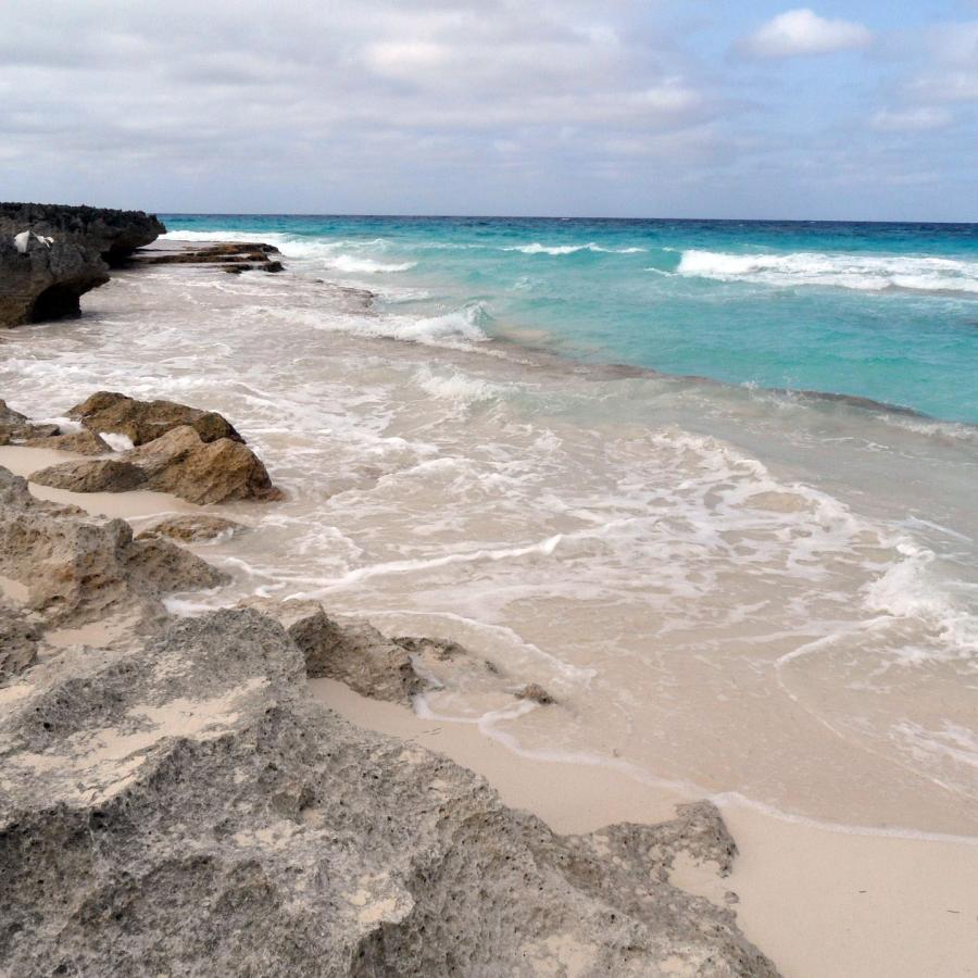 Rocks, beach and water