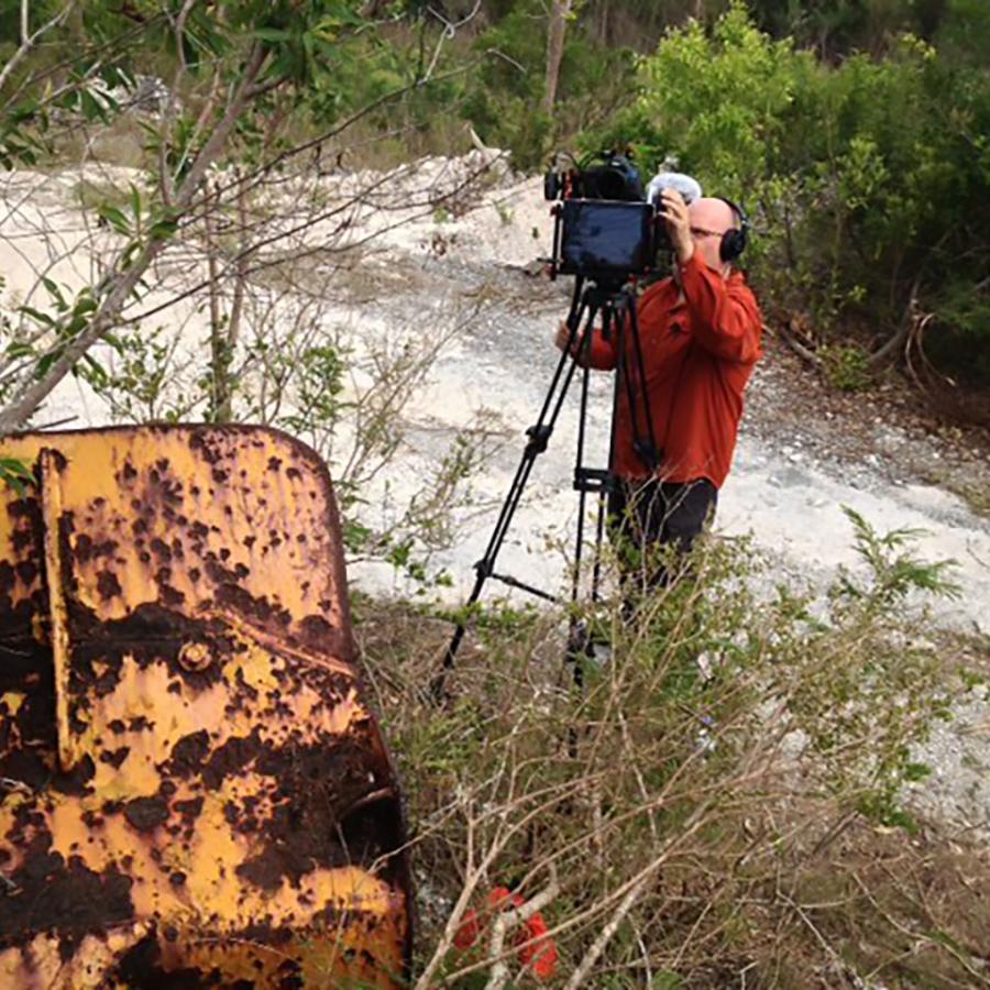 Bryan with video camera on tripod