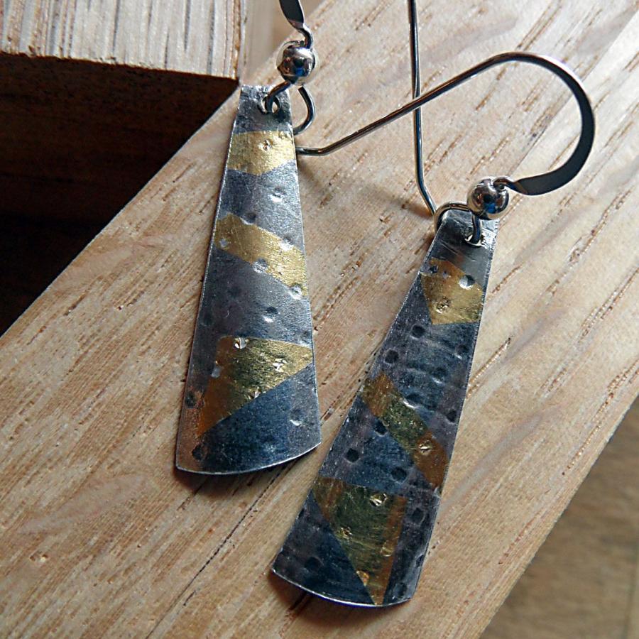 Oxidized and Keum boo earrings 