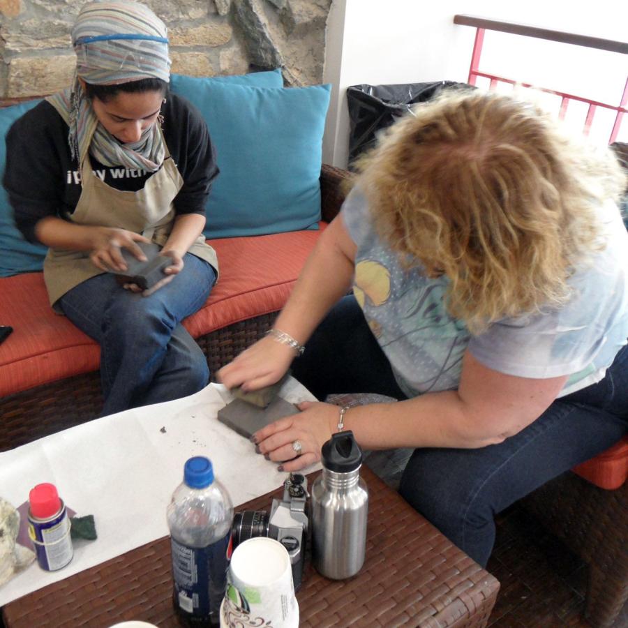 sanding and oiling anvils and mandrels