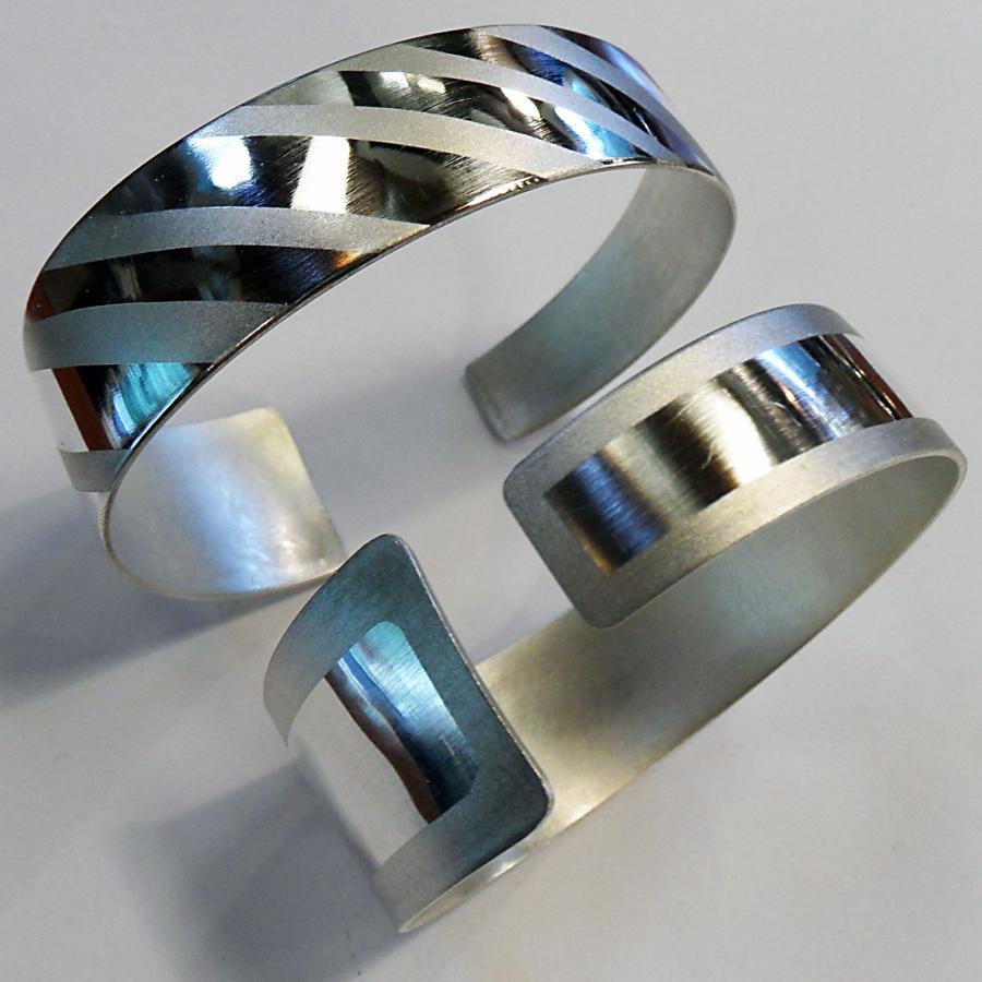sandblasted sterling silver cuff bracelets