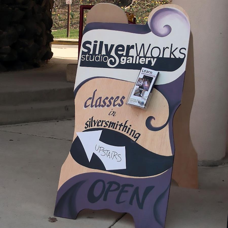 silverworks sandwich board sign