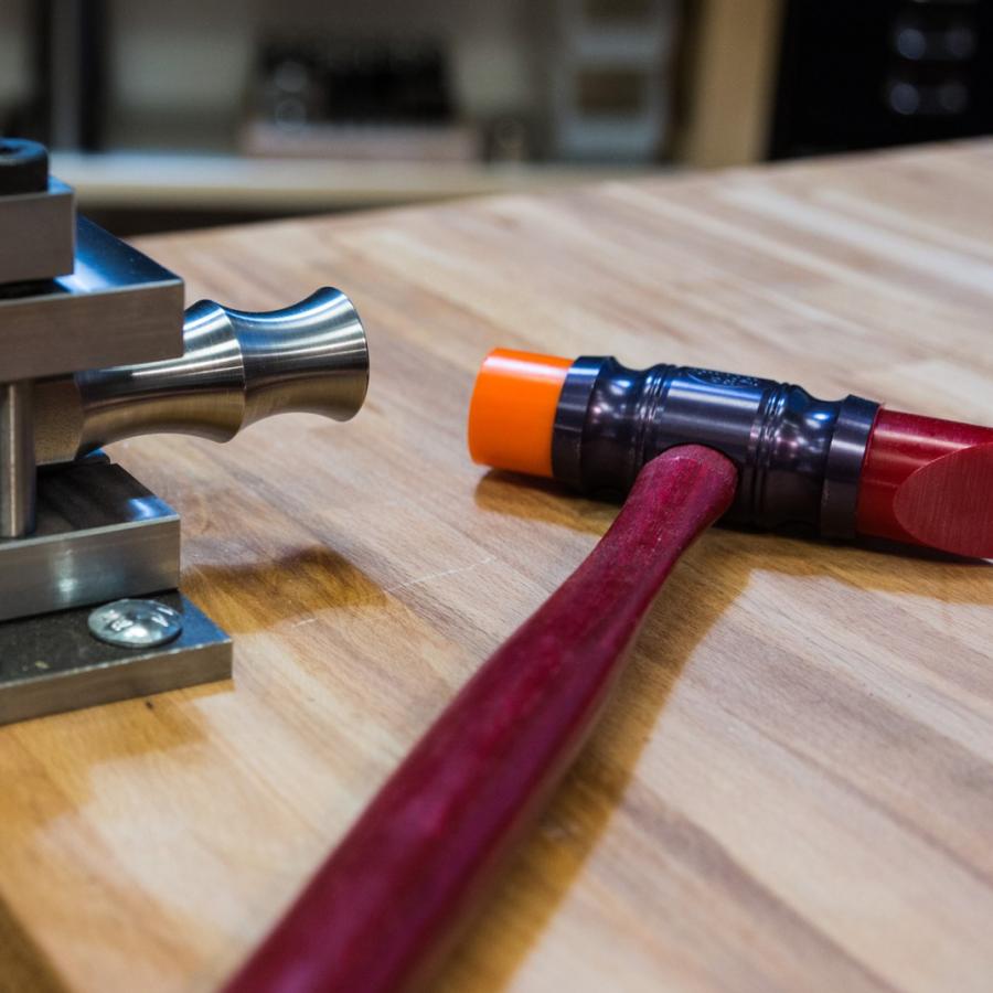 Bench surface before gouging