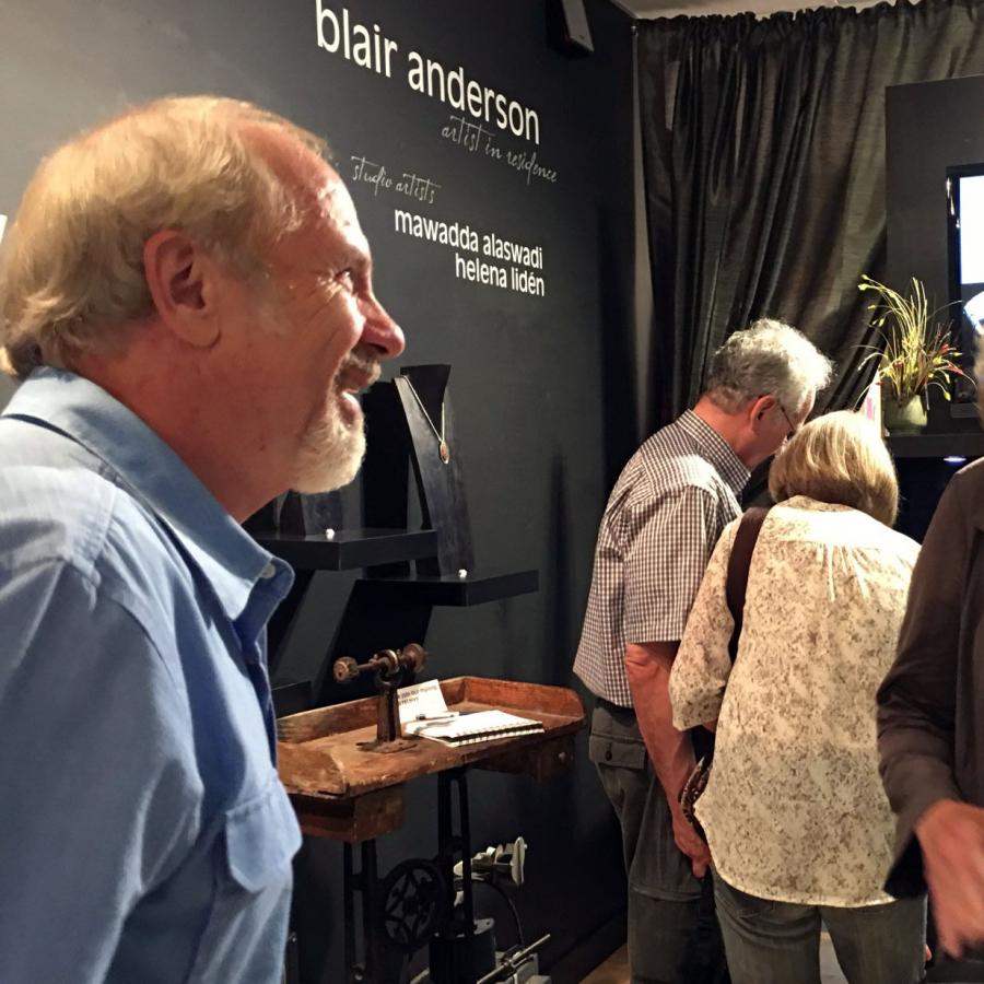 alan and peg smiling at opening