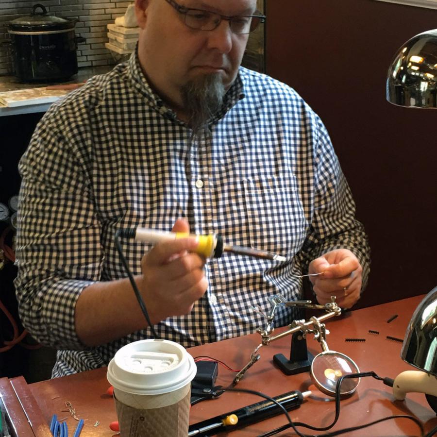 bryan working on wiring 