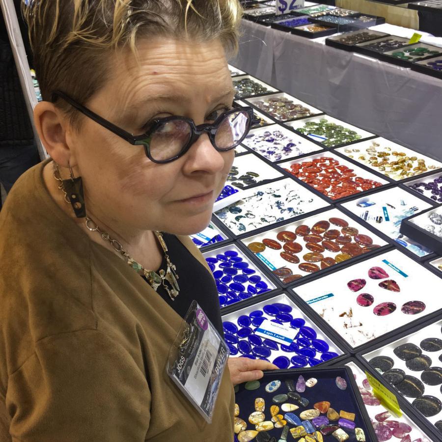 Blair by displays of various stones