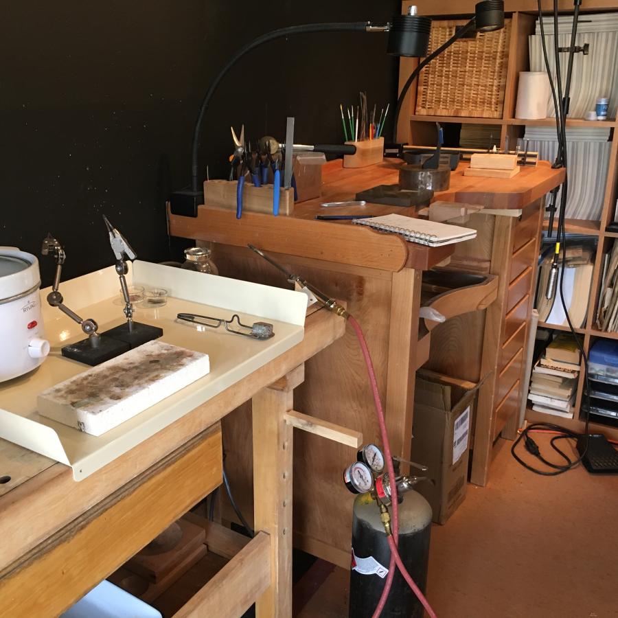 jewelry benches and shelves