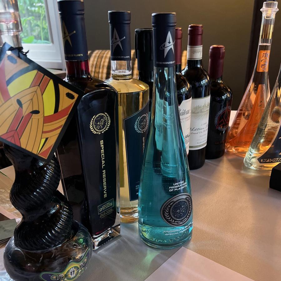 various wine bottles lined up