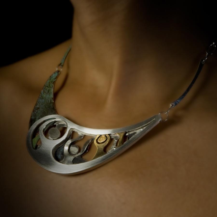 Finding One's Self necklace on model