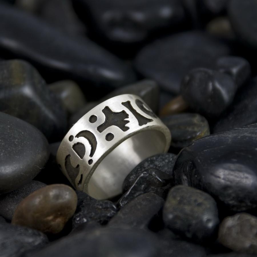 Silver symbol ring