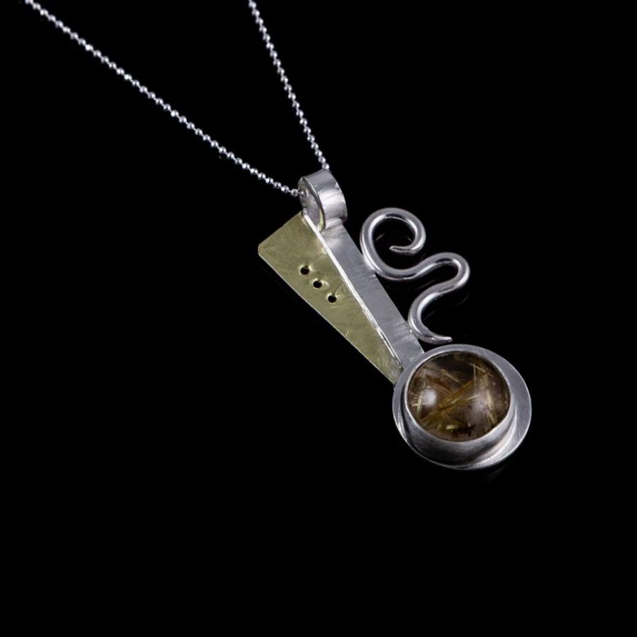 Silver and gold pendant