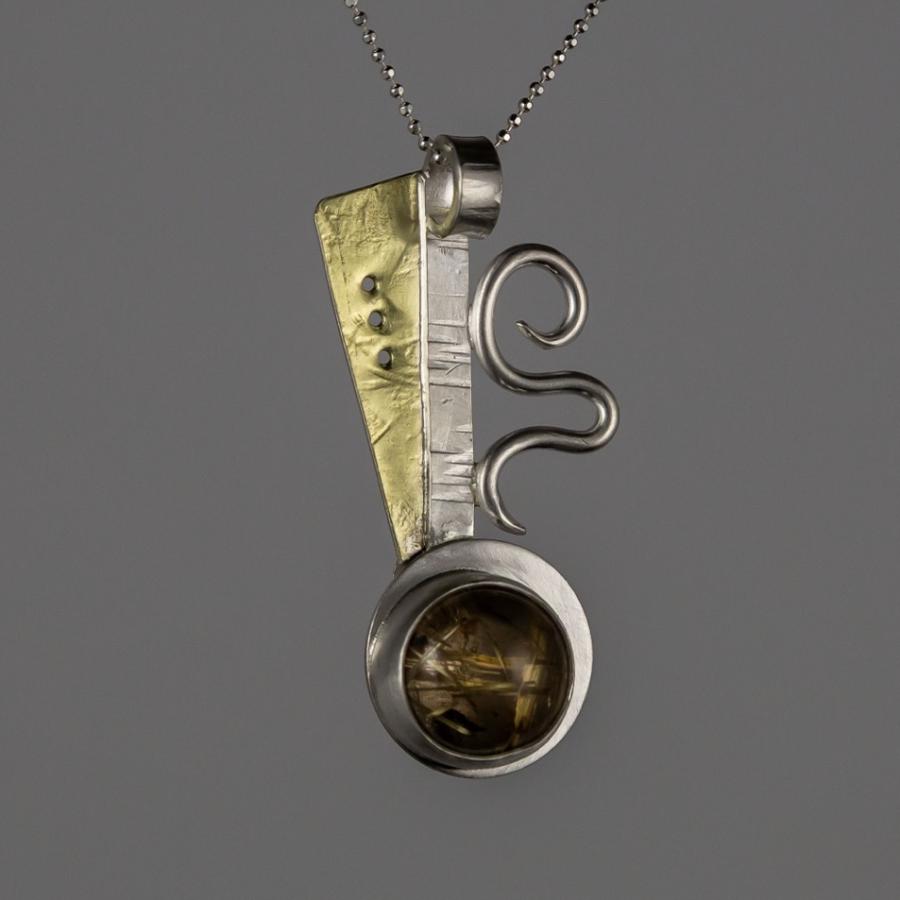Silver and gold pendant