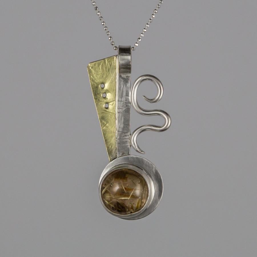 Silver and gold pendant