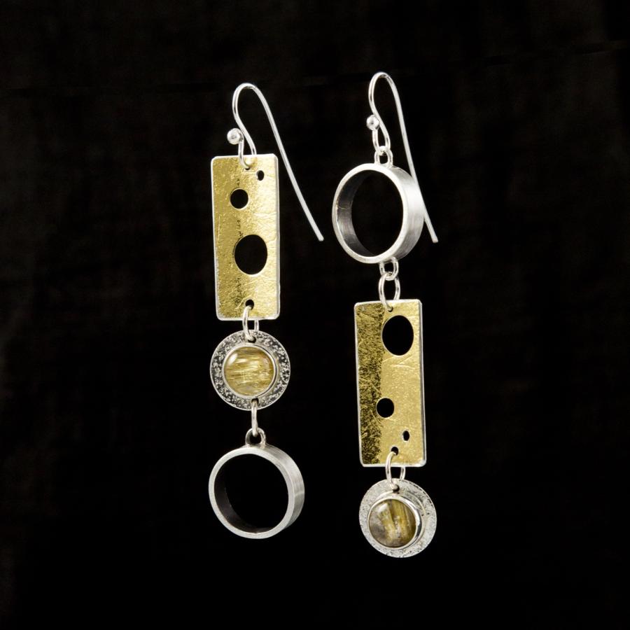 Gold and Silver earrings