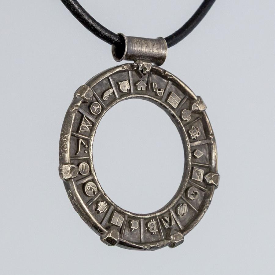 Silver pendant with icons