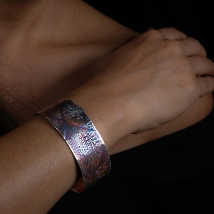 Model wearing a cuff bracelet