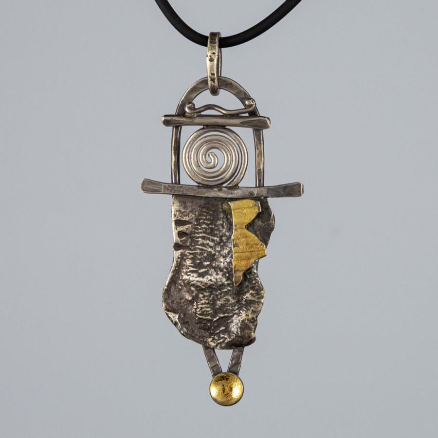 Silver and gold pendant