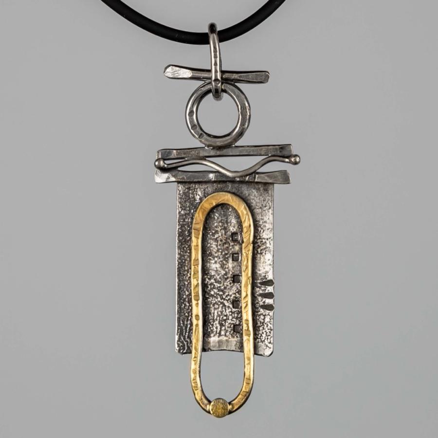 Silver and gold pendant