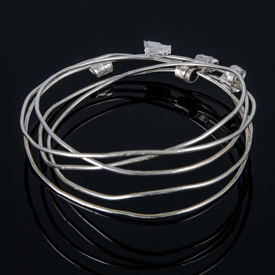 Silver wire bracelet