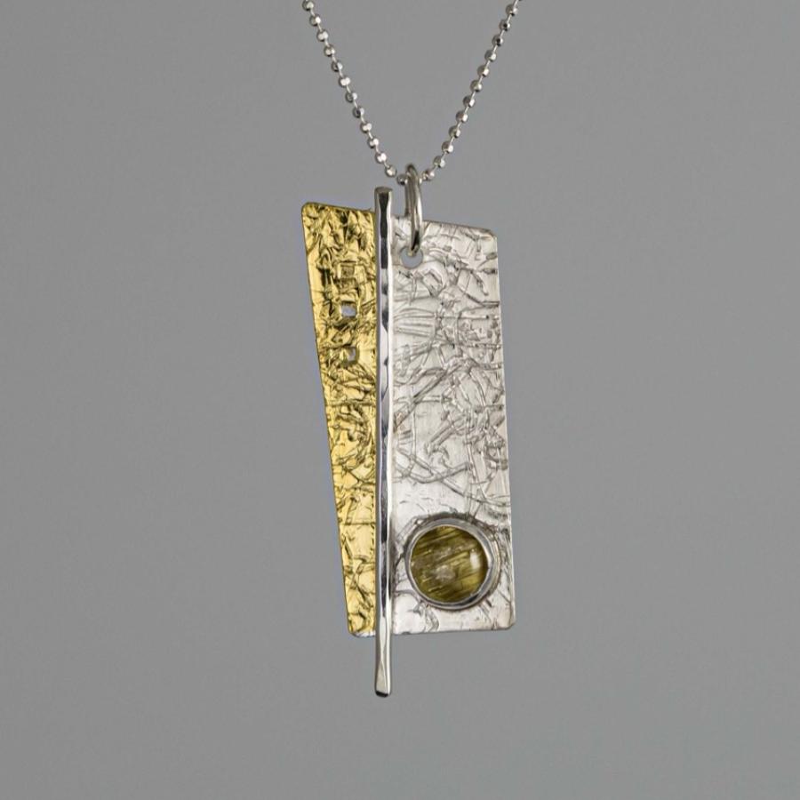 Silver and gold pendant
