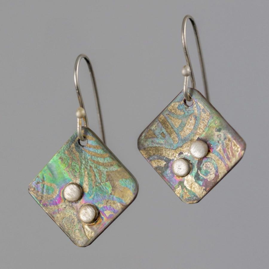 Earrings with multiple colors