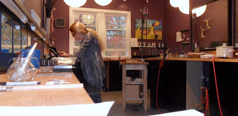 Blair in the studio