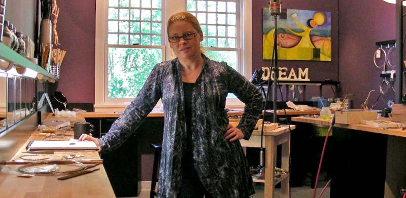 Blair standing in the studio