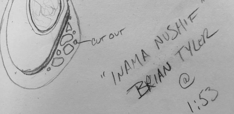 concept sketch for inane nushif piece