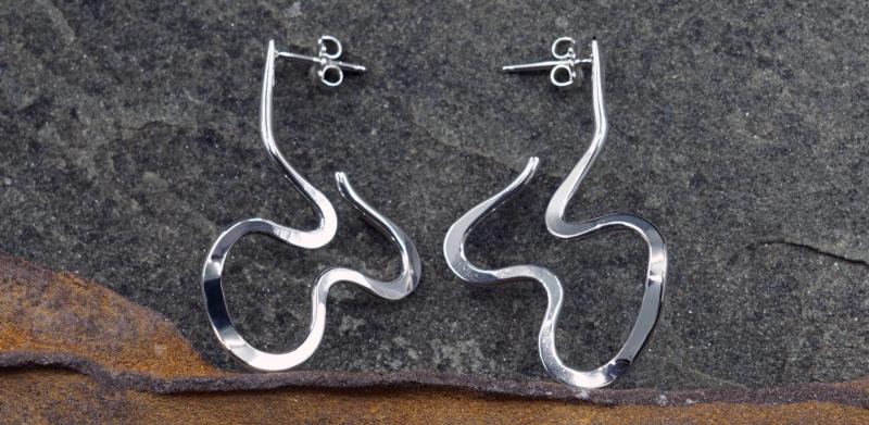 silver earrings