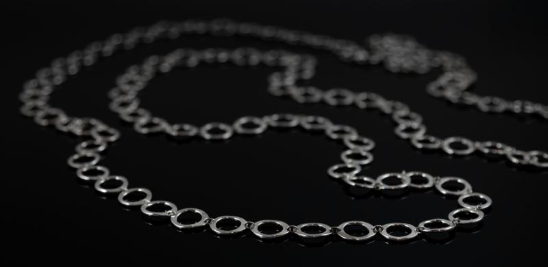 A long silver chain