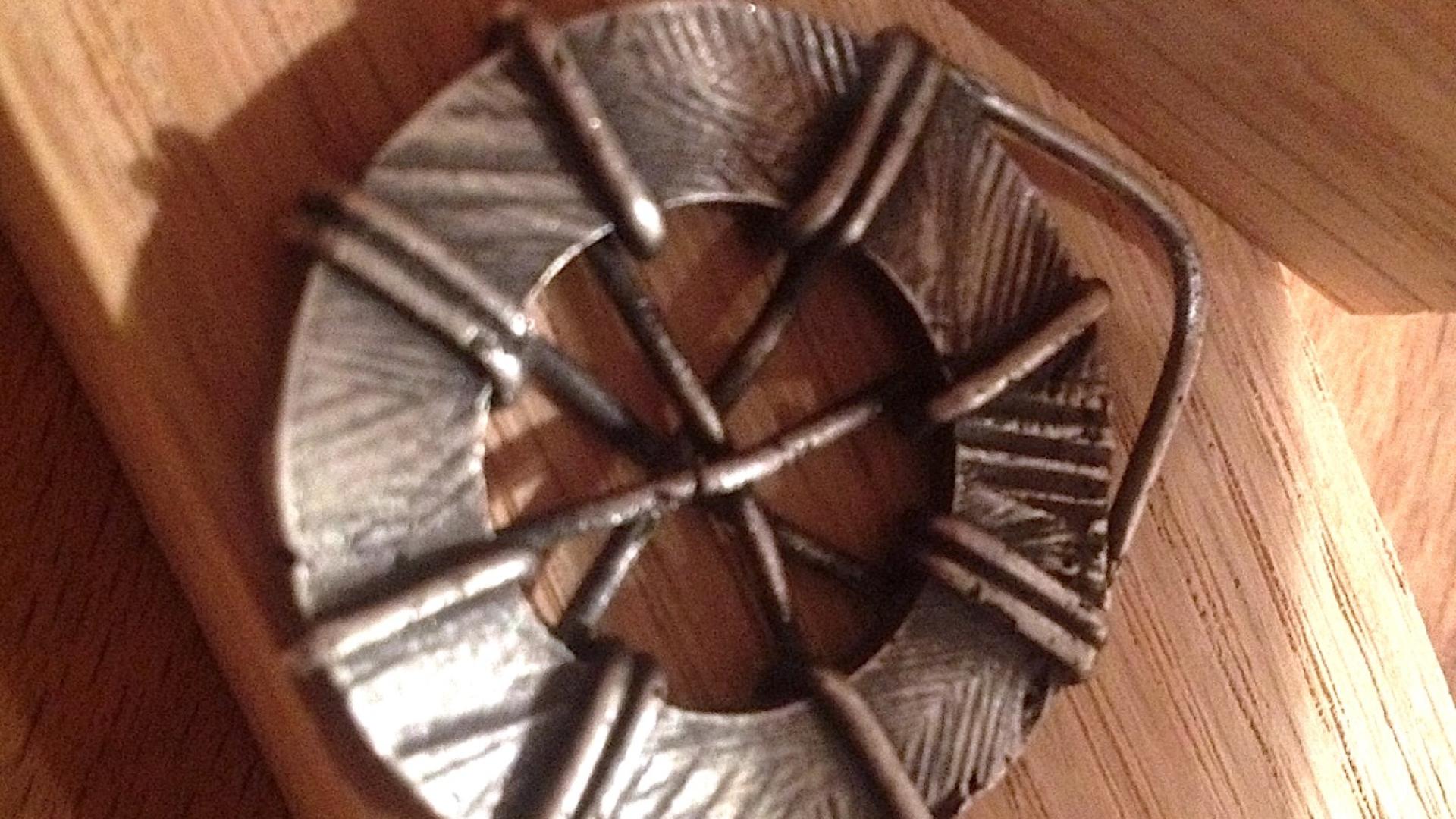 Cast silver medallion