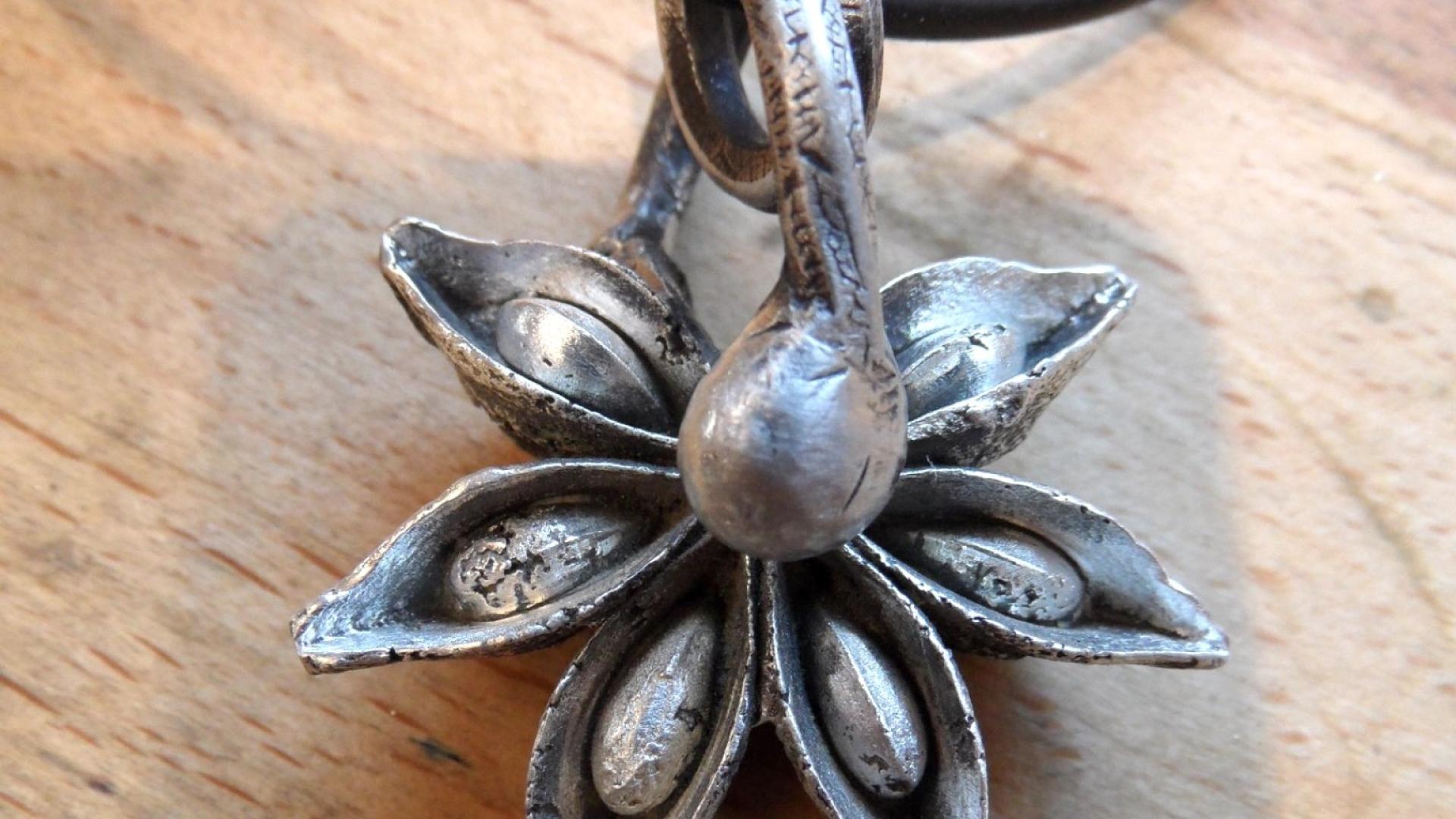 Seed pod cast in silver