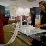 Bryant and Kaila weeding the vinyl text