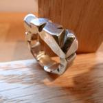 Cast silver ring