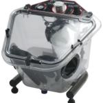 transparent box with mechanisms for sandblasting