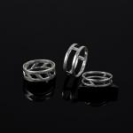 Three silver rings